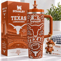 Texas Longhorn Football Glam 40oz Tumbler