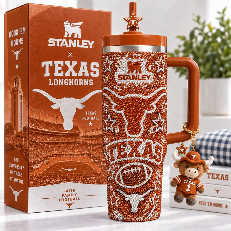 Texas Longhorn Football Glam 40oz Tumbler