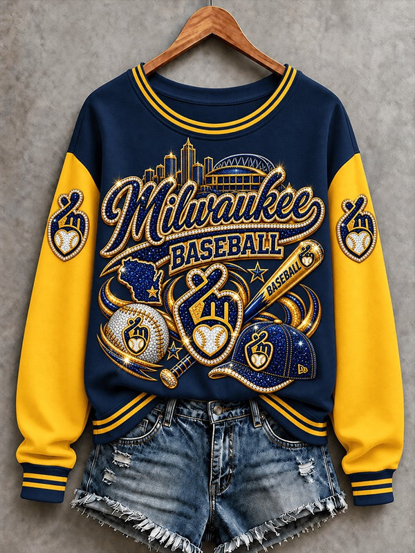 Milwaukee Gear Collage Baseball Sweatshirt