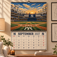 New York Baseball Fan 2027 Wall Calendar