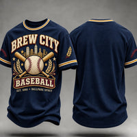 Milwaukee Ballpark Spirit Print Baseball T-Shirt