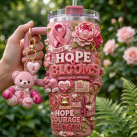 Pink Hope Blooms Dazzle 40oz Tumbler