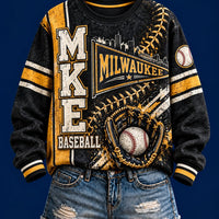 Milwaukee Glove Graphic Baseball Sweatshirt