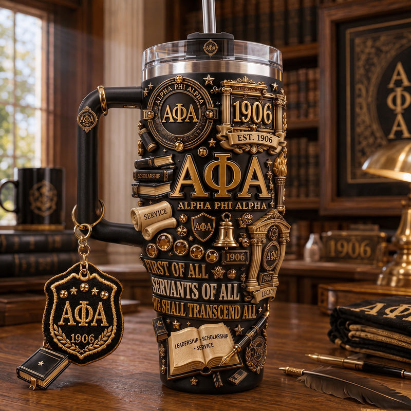 Black and Gold Brotherhood Starry 40oz Tumbler