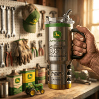 Green Farmer Elite Tractor Tumbler With Handle