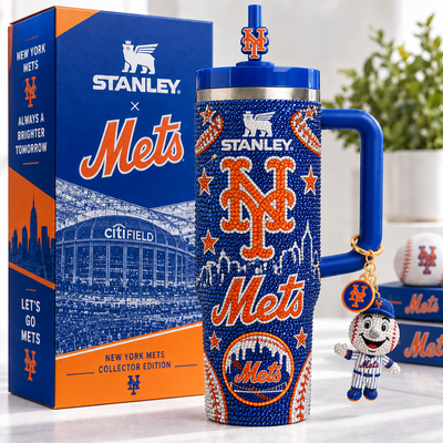 New York Baseball Fan Rhinestone 40oz Tumbler