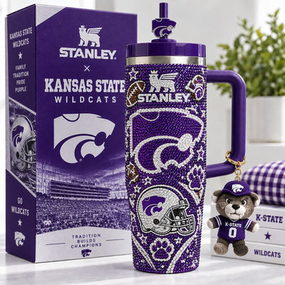 Kansas State Wildcat Glam 40oz Tumbler