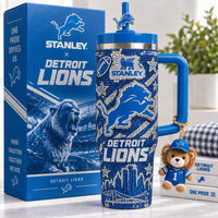 Detroit Football Gilded 40oz Tumbler