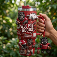 Arkansas Gridiron Bling 40oz Tumbler