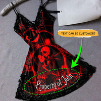 Crimson Moon Skeleton Lace Nightgown