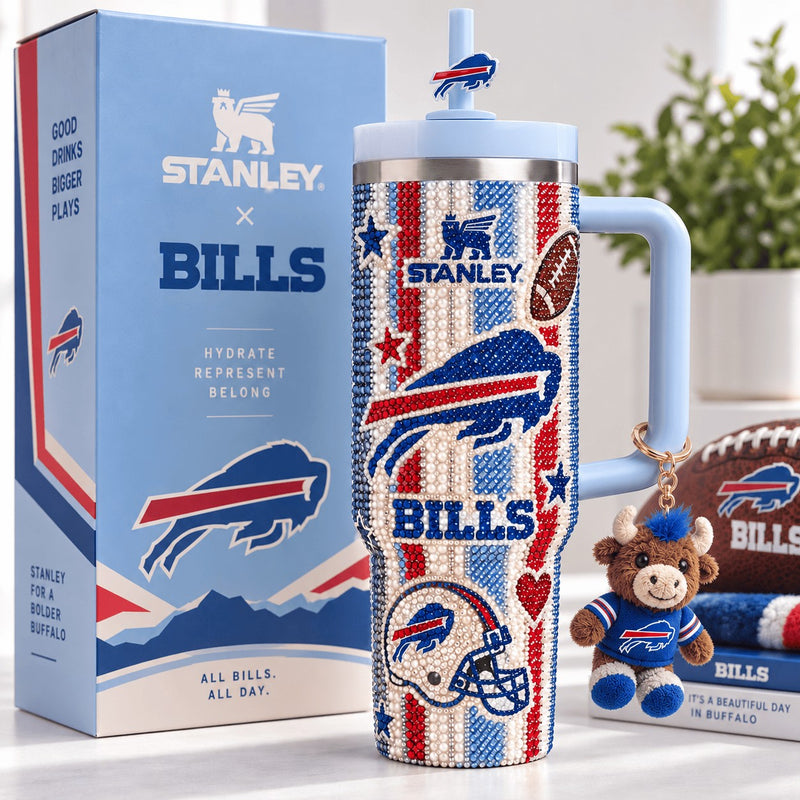 Buffalo Football Bling 40oz Tumbler