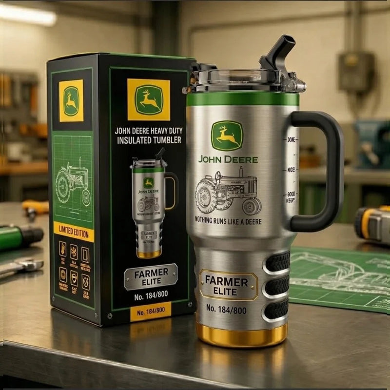 Green Farmer Elite Tractor Tumbler With Handle