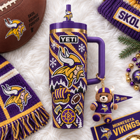 Minnesota Football Rhinestone 40oz Tumbler