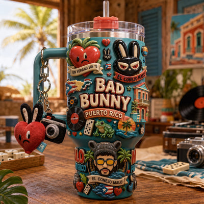 Puerto Rico Tropical Aurora 40oz Tumbler