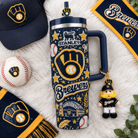 Milwaukee Baseball Fan Rhinestone 40oz Tumbler