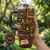 Black and Gold Brotherhood Starry 40oz Tumbler