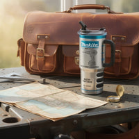 Teal Power Tool Workshop Tumbler With Handle