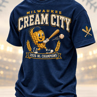 Milwaukee Hometown Script Baseball T-Shirt