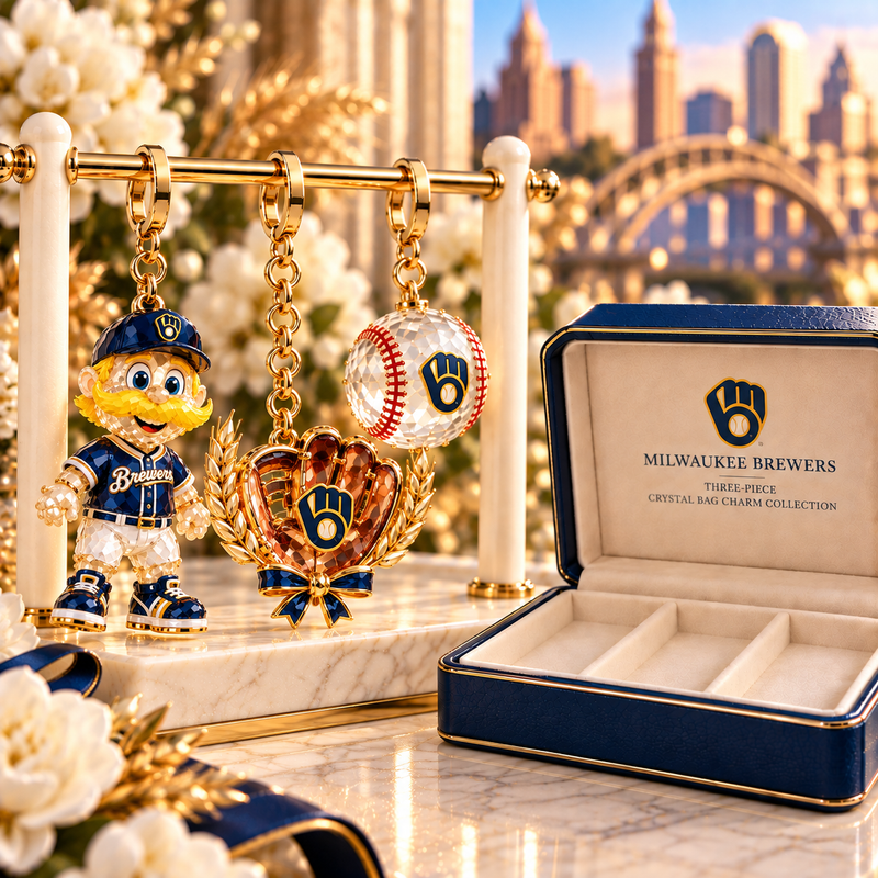 Milwaukee Baseball Fan Bag Charm Set