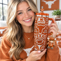 Texas Longhorn Football Glam 40oz Tumbler