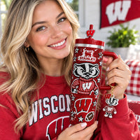 Wisconsin Badger Football Luxe 40oz Tumbler