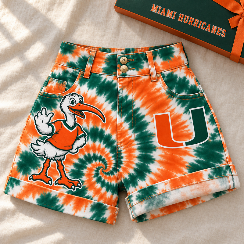 Miami Tie-Dye Spiral Cuffed Shorts