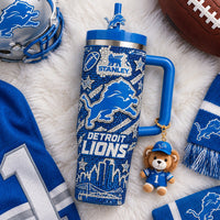 Detroit Football Gilded 40oz Tumbler