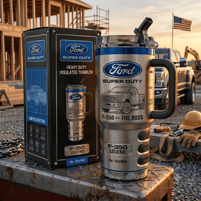 Silver Heavy Duty Truck Tumbler With Handle