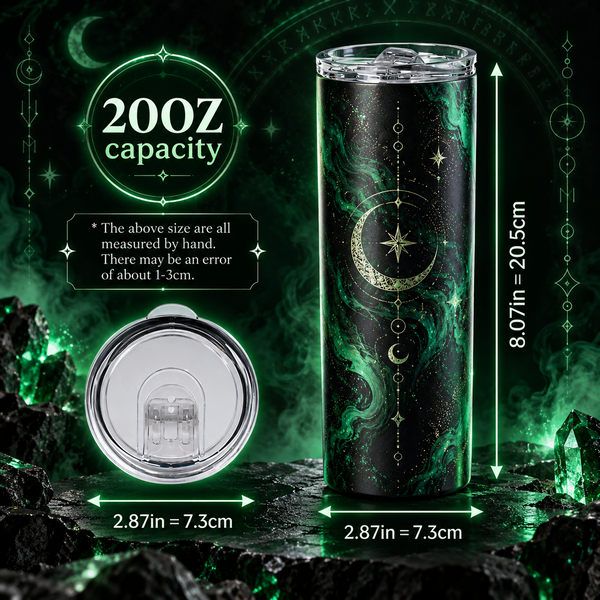Imperial Throne Hall 20oz Tumbler - Size Chart