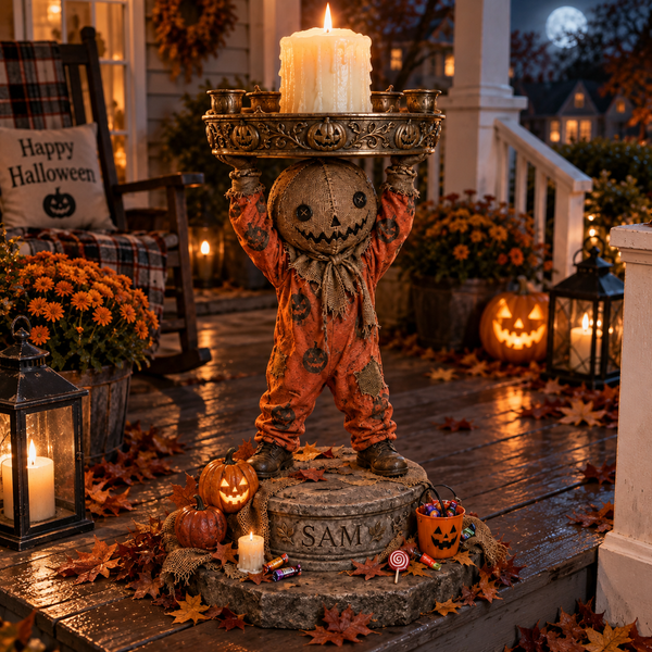 Burlap Sam Candle Holder - Detail