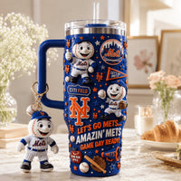 New York Met Baseball Aurora 40oz Tumbler