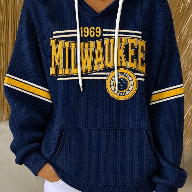 Milwaukee Vintage Diamond Baseball Hoodie