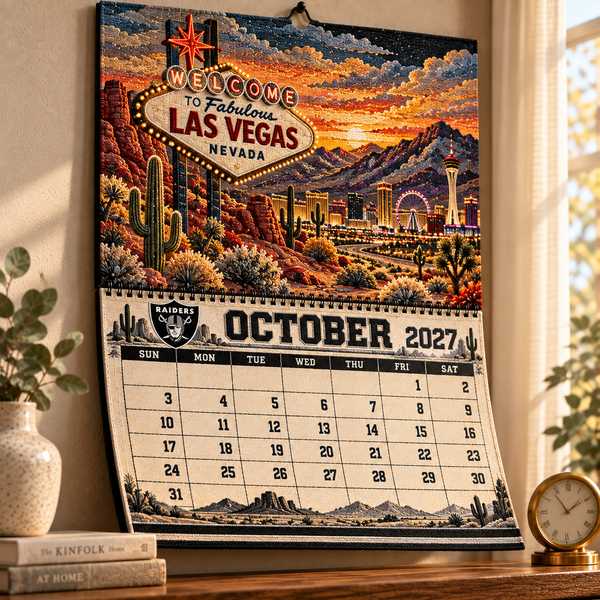 Las Vegas Football Fan 2027 Wall Calendar - On Wall