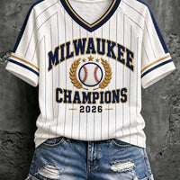 Milwaukee Pinstripe Baseball T-Shirt