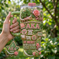 Pink and Green Sisterhood Jewel 40oz Tumbler