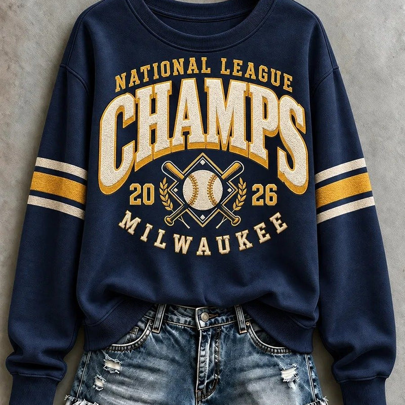 Milwaukee City Crest Baseball Sweatshirt