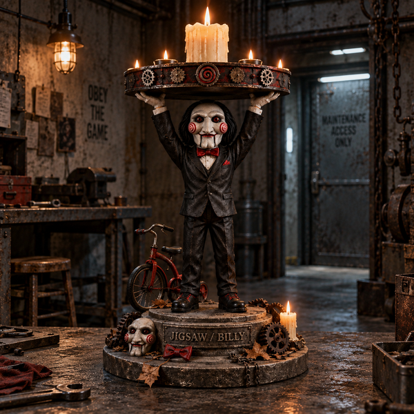 Puzzle Puppet Candle Holder - Detail