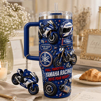 Blue Sport Moto Racing Luxe 40oz Tumbler