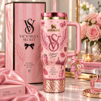 Pink Angel Glam Rhinestone 40oz Tumbler
