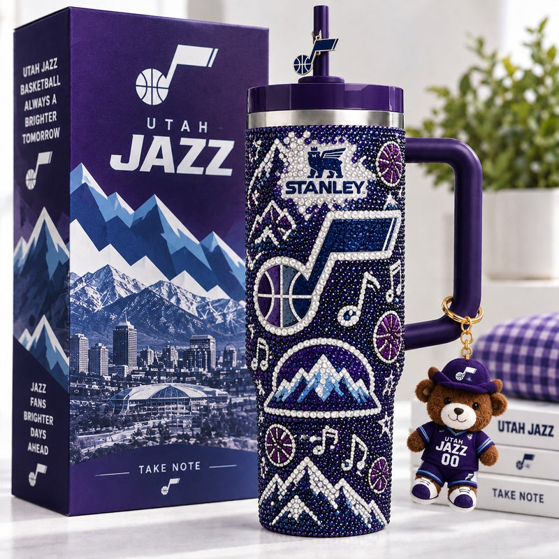 Utah Basketball Glam 40oz Tumbler