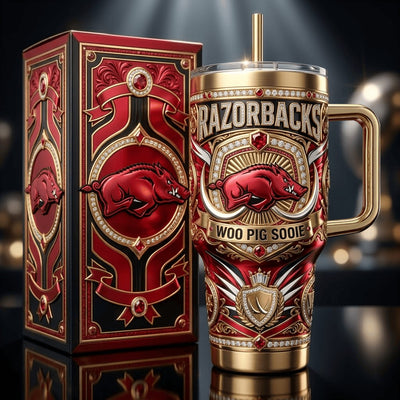 Arkansas Gridiron Glam 40oz Tumbler