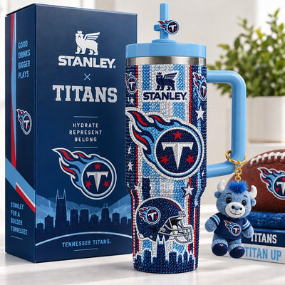 Tennessee Titan Football Glam 40oz Tumbler