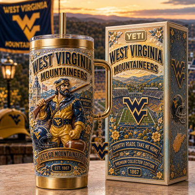 West Virginia Mountaineer Aurora 40oz Tumbler