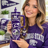Kansas State Wildcat Glam 40oz Tumbler