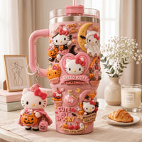 Cute Cat Halloween Gilded 40oz Tumbler