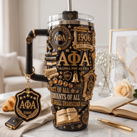 Black and Gold Brotherhood Starry 40oz Tumbler