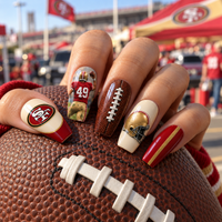 San Francisco Football Fan Press On Nails