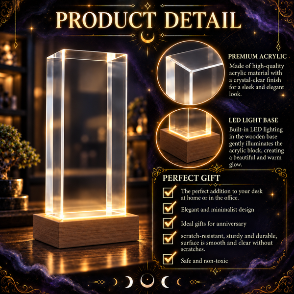 Tropical Ohana Story Cube Resin Lamp - Product Detail