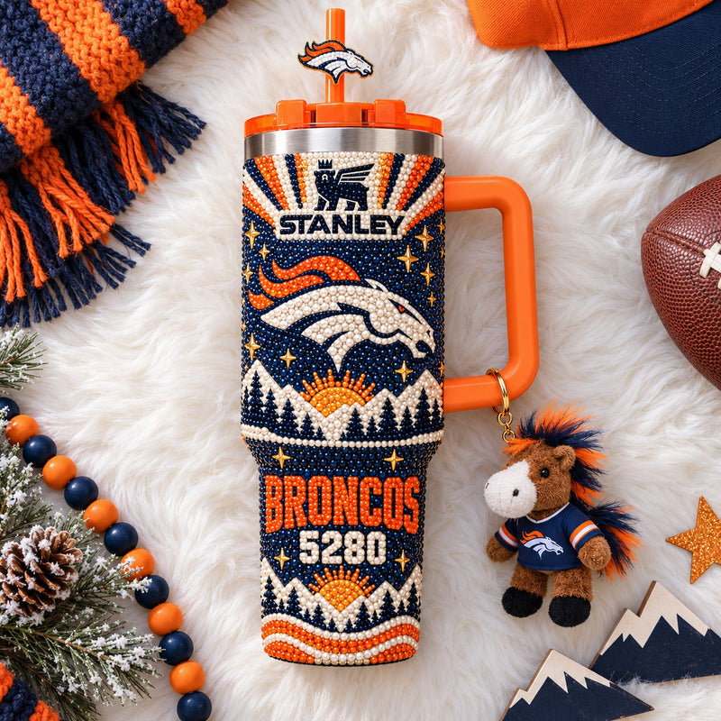 Mile High Denver Rhinestone 40oz Tumbler