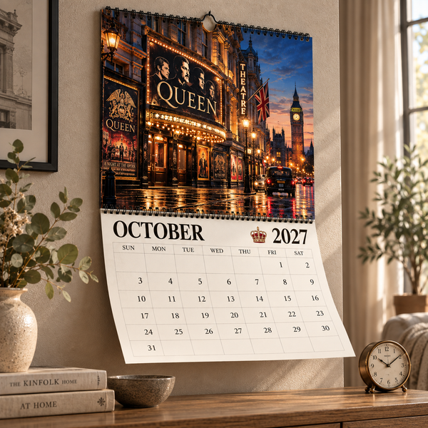 Royal Stage Rock Legends 2027 Wall Calendar - On Wall